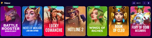 neue casino slots mit beliebten spielen und bonus buy optionen von top providern