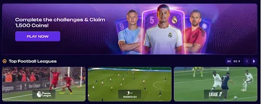 fußball promotion mit challenges coins belohnungen und top fußballligen im übersichtlichen casino interface
